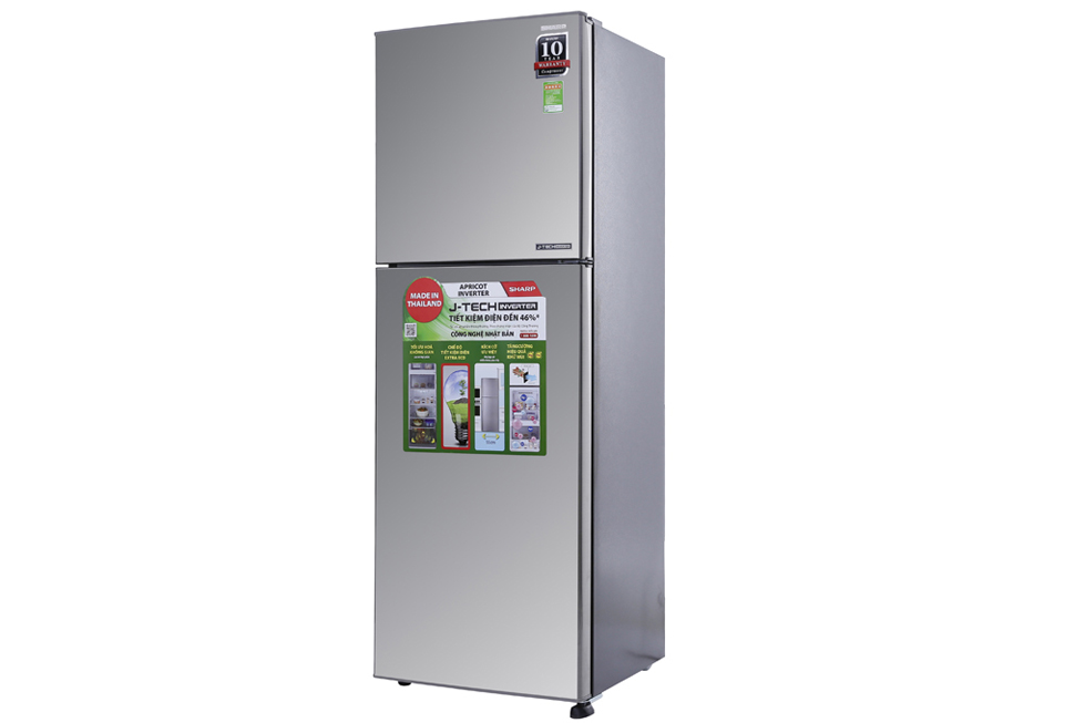 Tủ lạnh Sharp SJ-X251E-SL 244 Lít Inverter (Bạc, thép không rỉ)