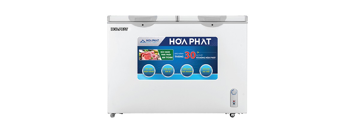 Tủ đông Hòa Phát Inverter HCFI 506S2Đ2, tủ mini 2 ngăn 205L